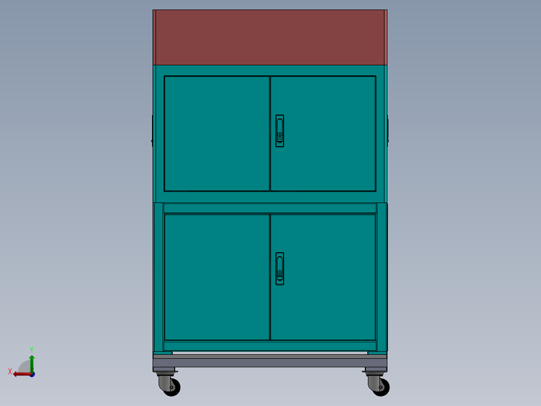 快递打包压缩机（sw18可编辑+工程图）后视图