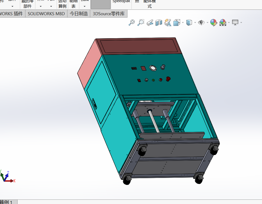 快递打包压缩机（sw18可编辑+工程图）
