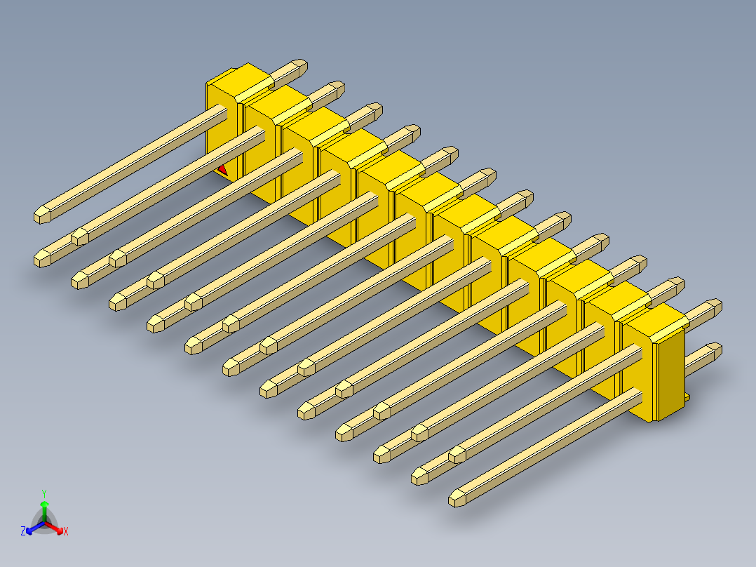 彩色公头100mil（2.54mm）系列-DS1021_yellow_2x12p_100mil_Type5_rev1.0
