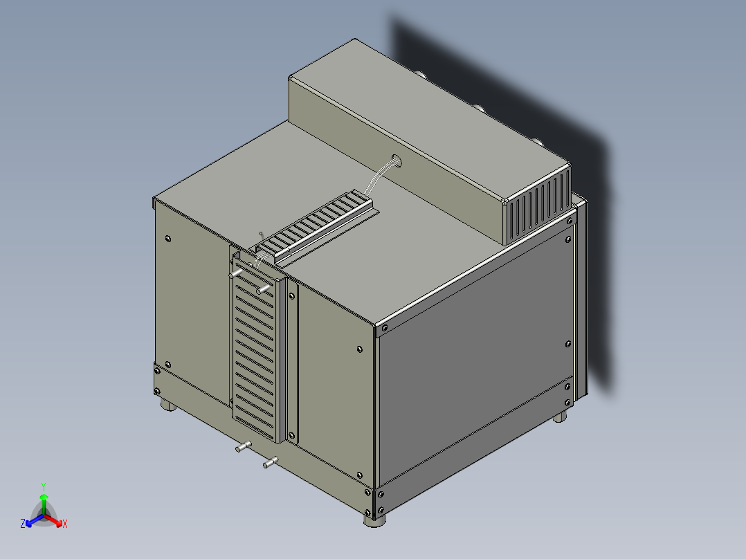 电烤箱正等轴测图