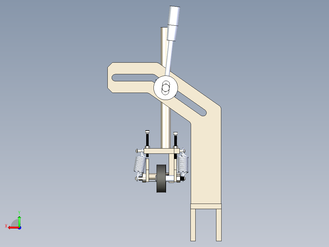 灵活的支座支架后视图