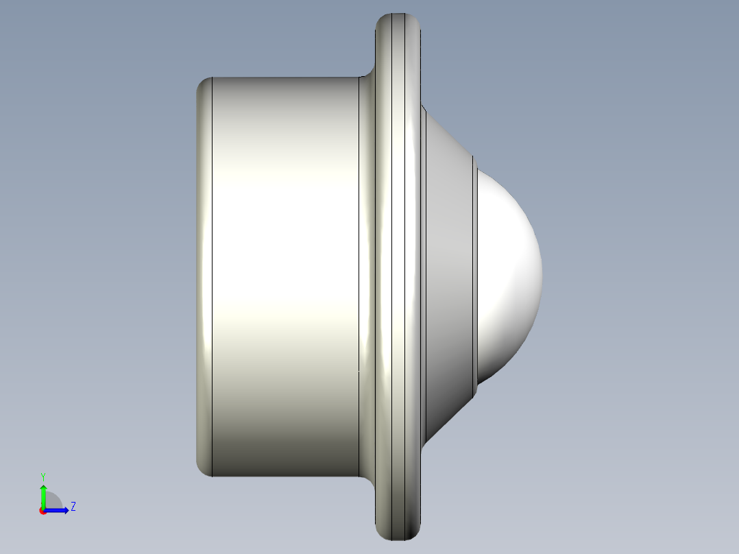 萬向滾珠59-3D多系列多零件图纸模型左视图