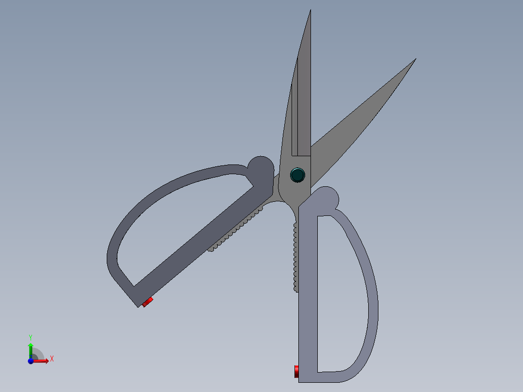剪刀模型前视图