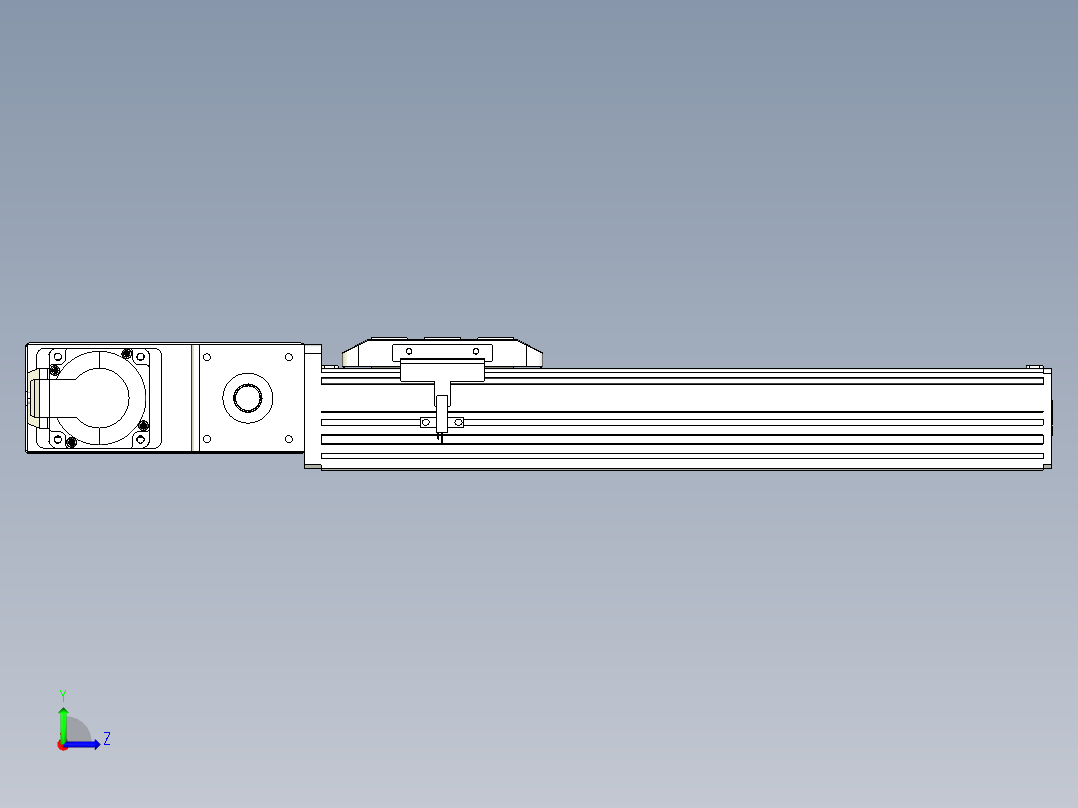 同步带全封闭直线模组TPA-HCB-85D-90-L250-ML-C-P20-N3左视图