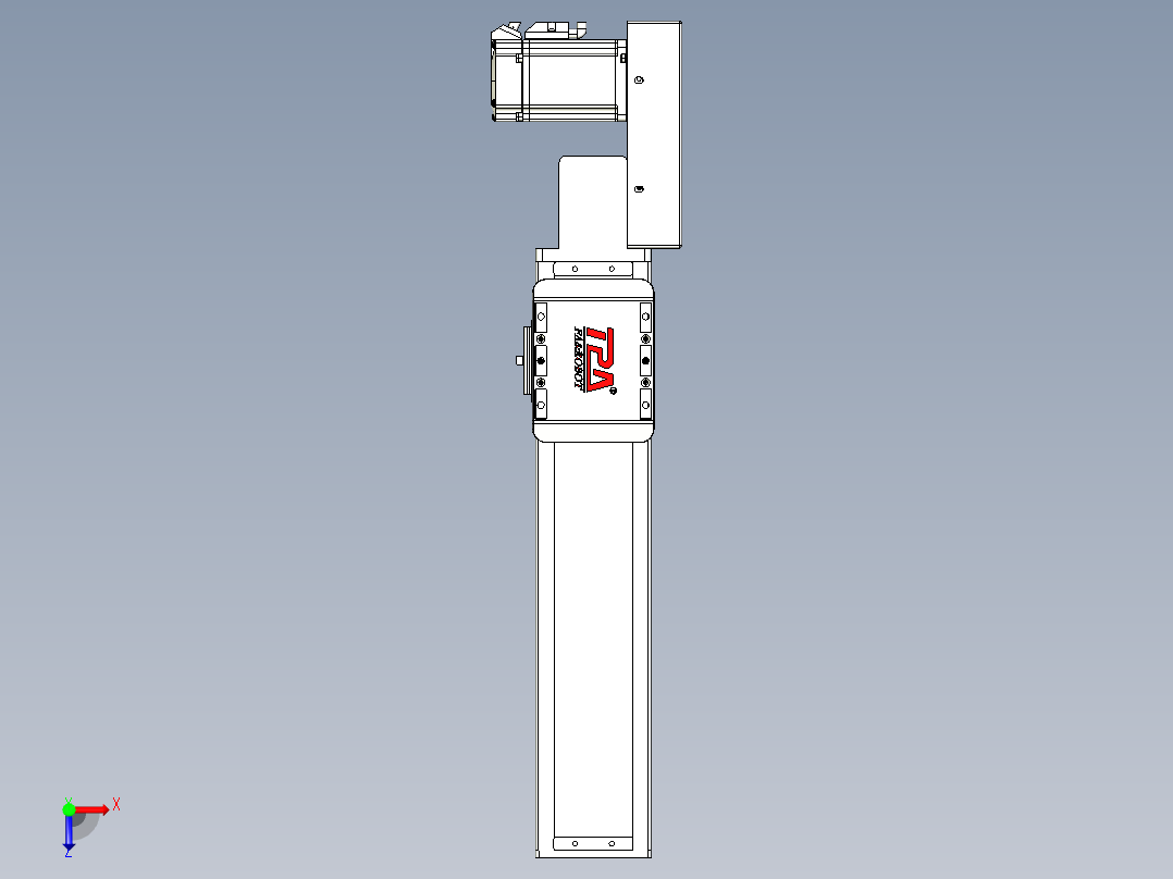同步带全封闭直线模组TPA-HCB-85D-90-L250-ML-C-P20-N3俯视图