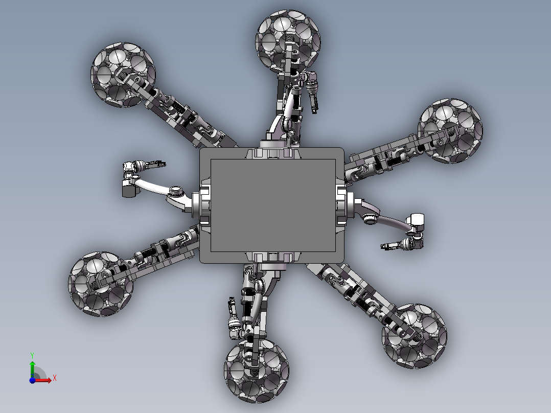 机械手 机械臂 机器人 自己设计的图纸模型200前视图