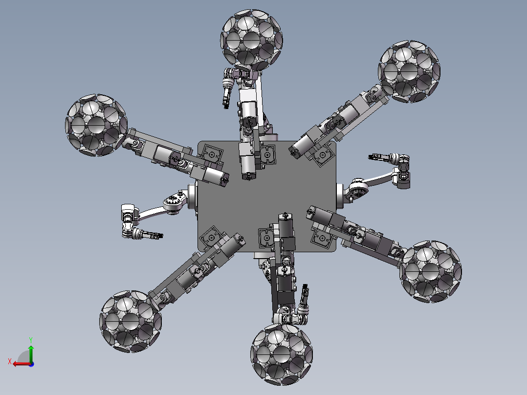 机械手 机械臂 机器人 自己设计的图纸模型200后视图