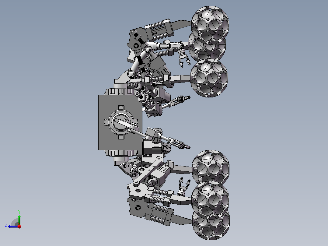 机械手 机械臂 机器人 自己设计的图纸模型200右视图