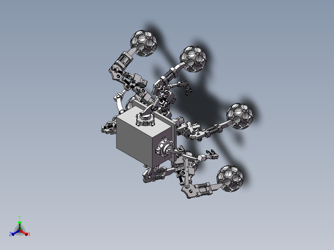 机械手 机械臂 机器人 自己设计的图纸模型200正等轴测图