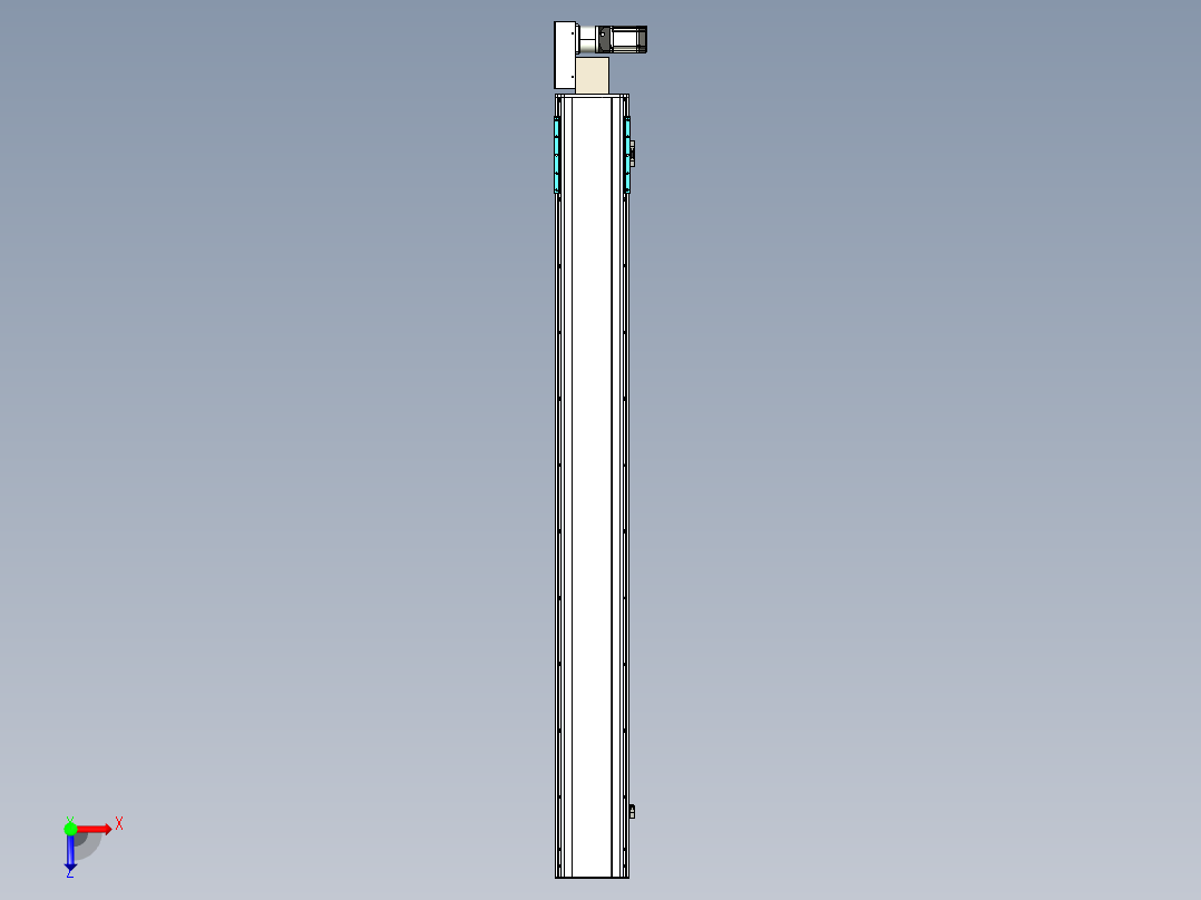 同步带滑台-半封闭B22H-L100-C-S1950-L-P75-D3-N5俯视图