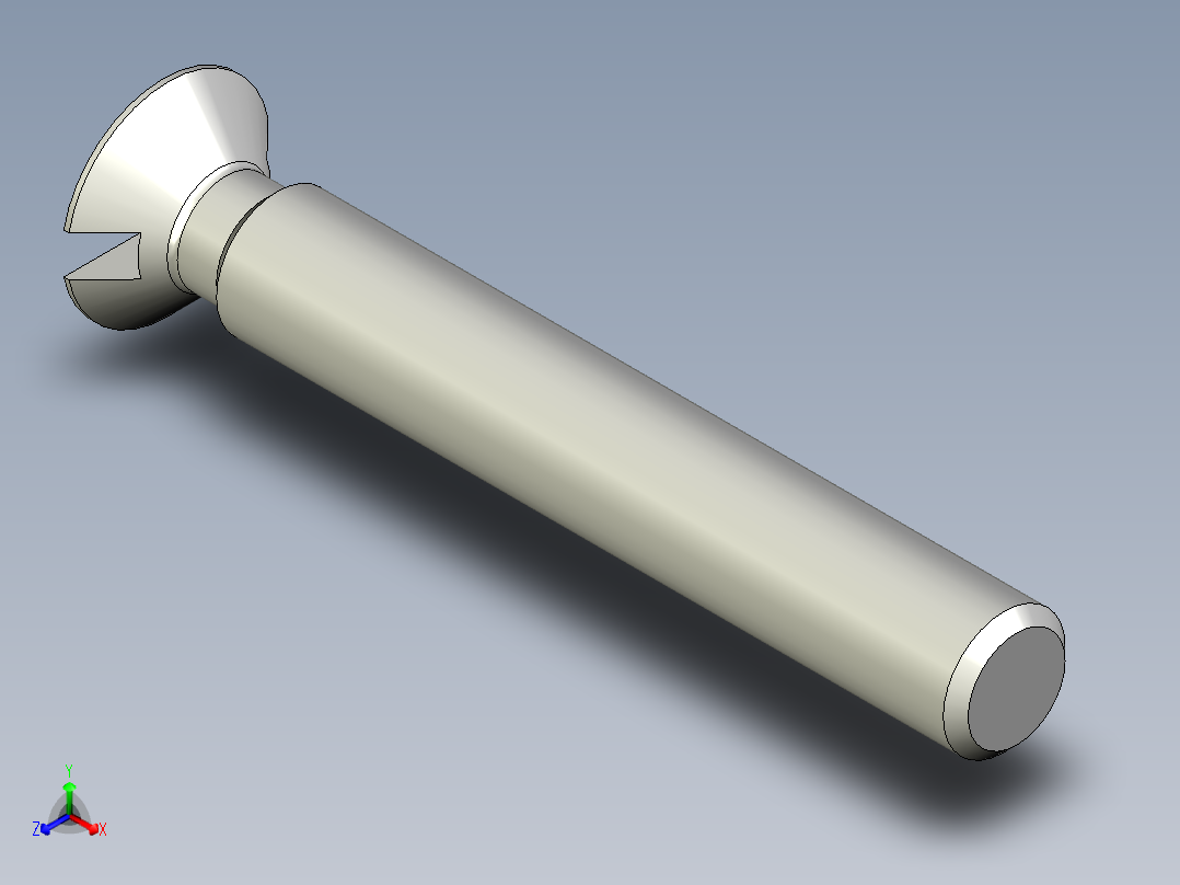 沉头螺钉-Slotted_BOLT-M6-L42_37-10-2x2-45.stp正等轴测图