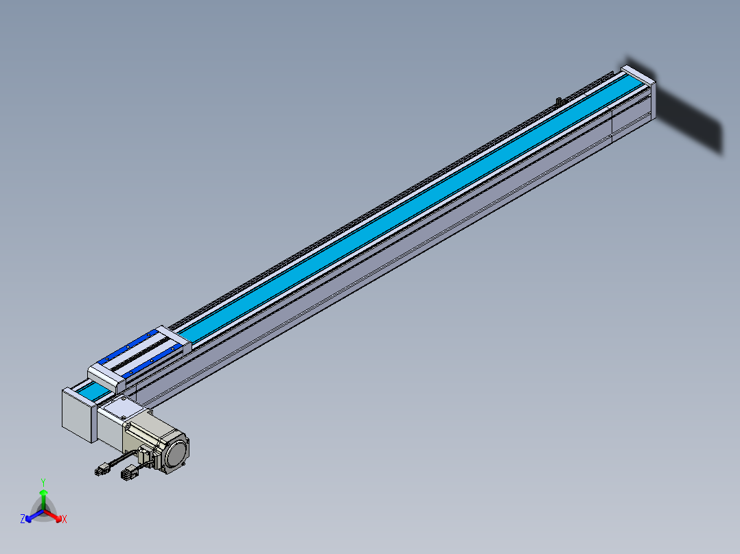 威洛博LB.GB同步带传动--欧规系列LB6A-L130-S950-BL正等轴测图