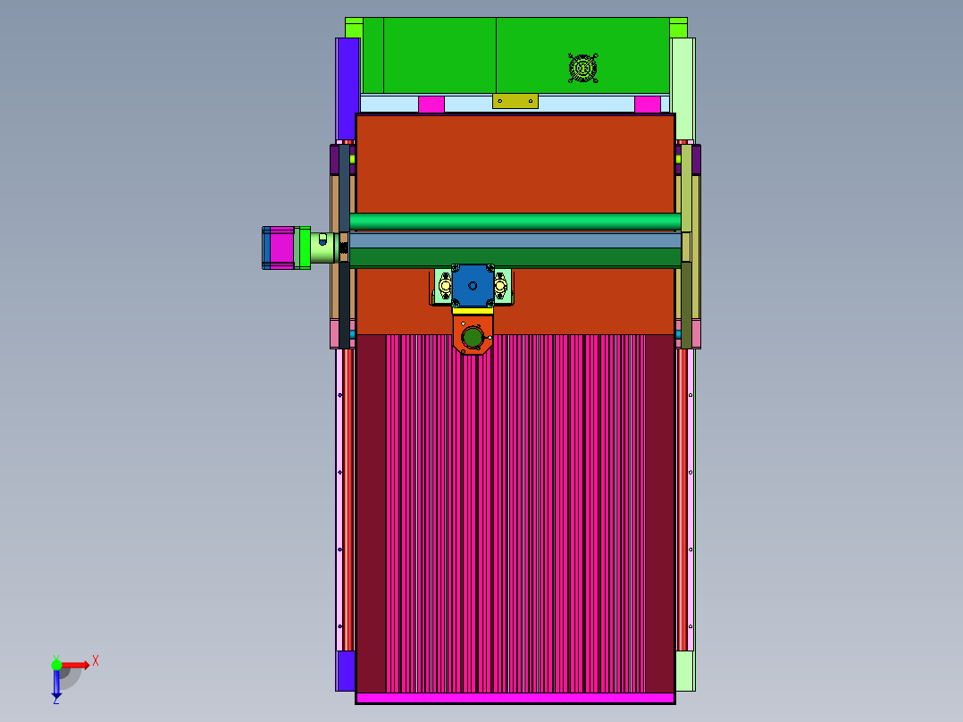 小型桌面式精密金属铣床俯视图