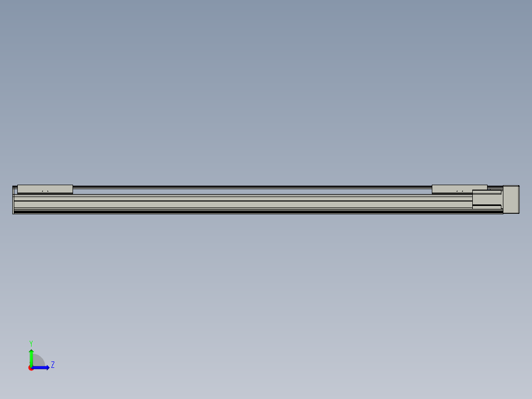 直线模组LHA21-S1700-R设计图纸左视图