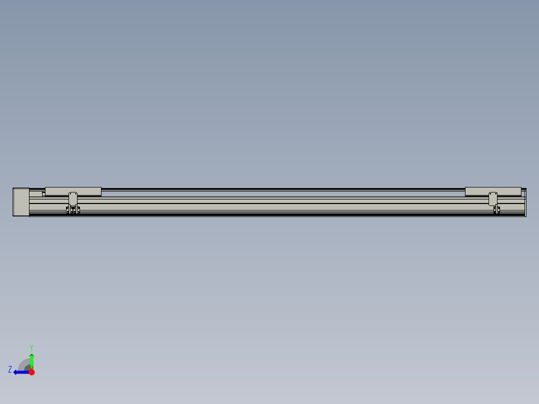 直线模组LHA21-S1700-R设计图纸右视图
