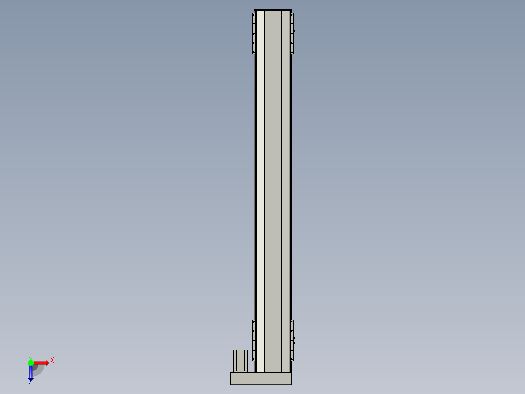 直线模组LHA21-S1700-R设计图纸俯视图