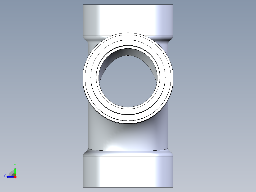 船舶管路系统S16_SeaDrainPLUS_DoubleSanitaryReducingTee-SxSxSxS_37E261930_2in Sea Drain Plus - Sanitary Double Reducer Tee - SxSxSxS右视图