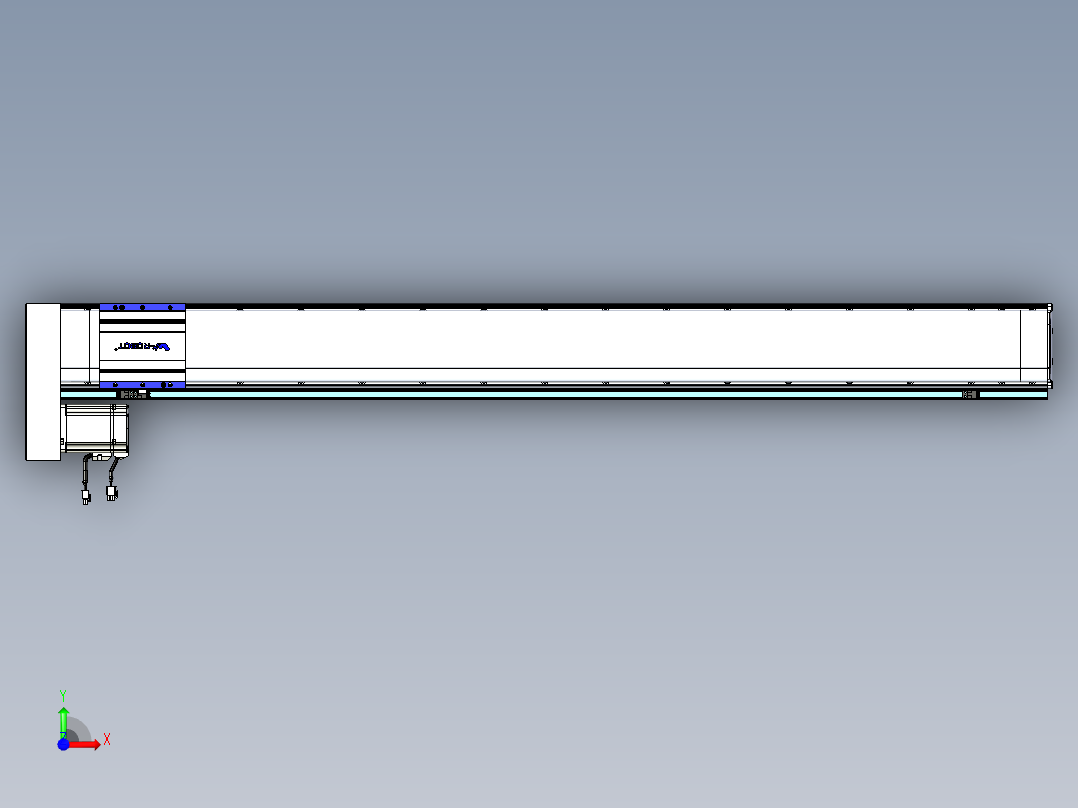 VF丝杆传动-一般环境VF14-Lxx-C-S1350-BL-ZP75-C3前视图