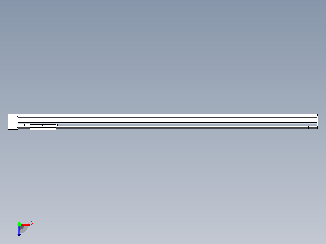 VF丝杆传动-一般环境VF14-Lxx-C-S1350-BL-ZP75-C3俯视图