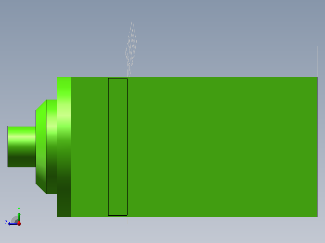 舵机（不含虚轴）右视图