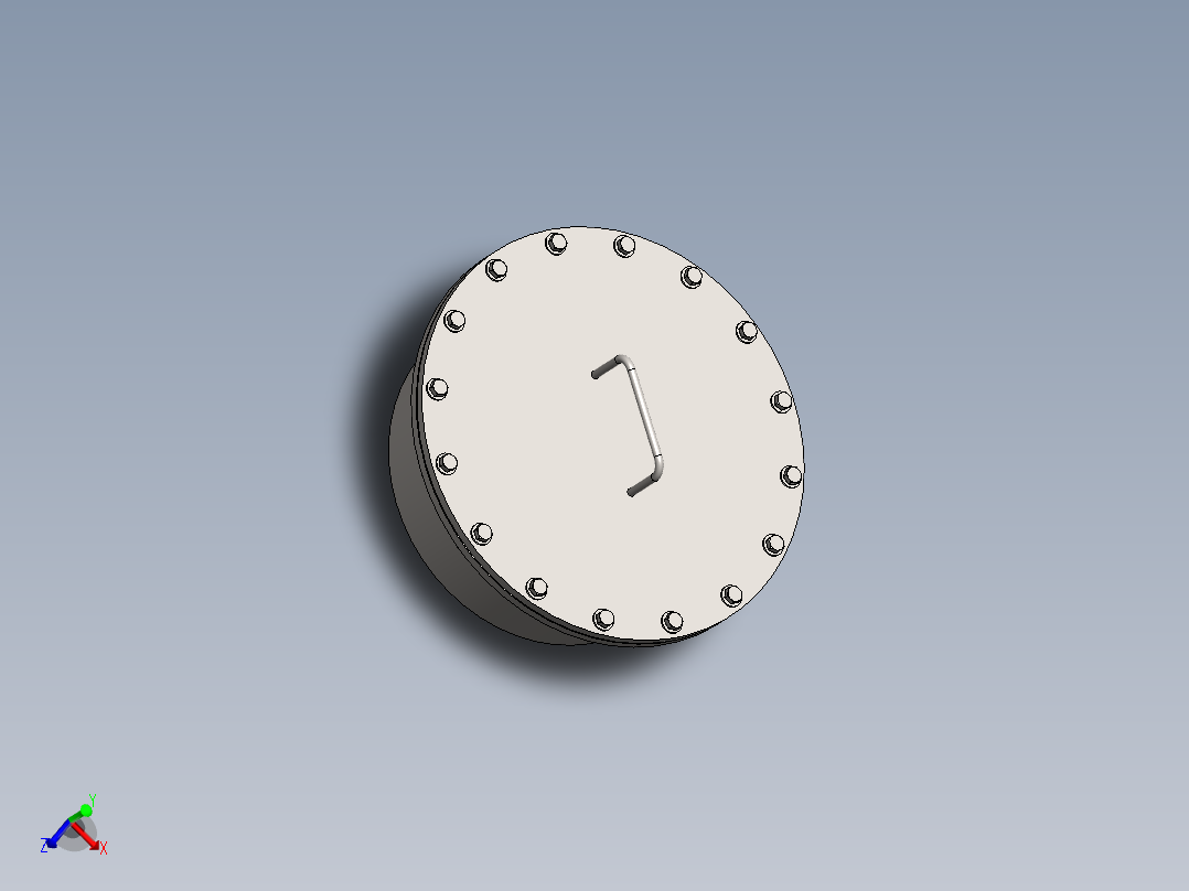 这是一个16英寸(406毫米)的人孔，用于地上储罐