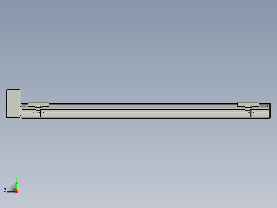 直线模组WG-LHB12-S1050-RU设计图纸右视图