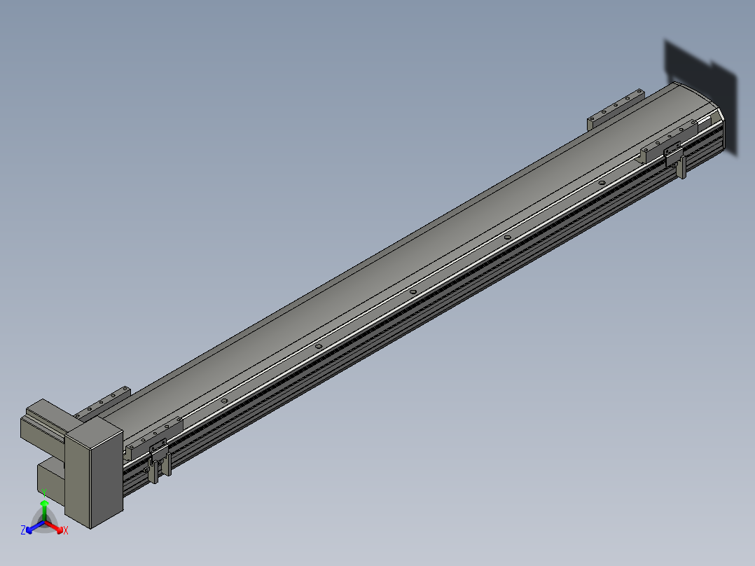 直线模组WG-LHB12-S1050-RU设计图纸正等轴测图