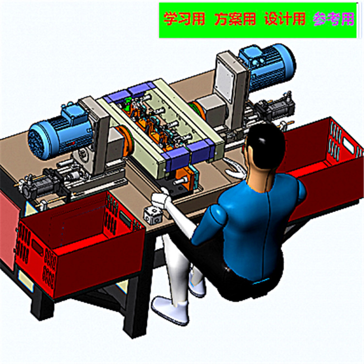 多头钻孔机 3D模型 非标自动化设备3D图纸3D模型