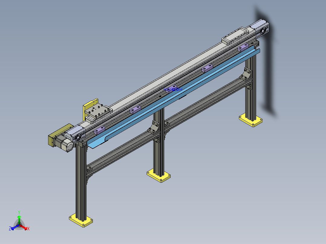 组装、检测、涂油全工序自动化正等轴测图