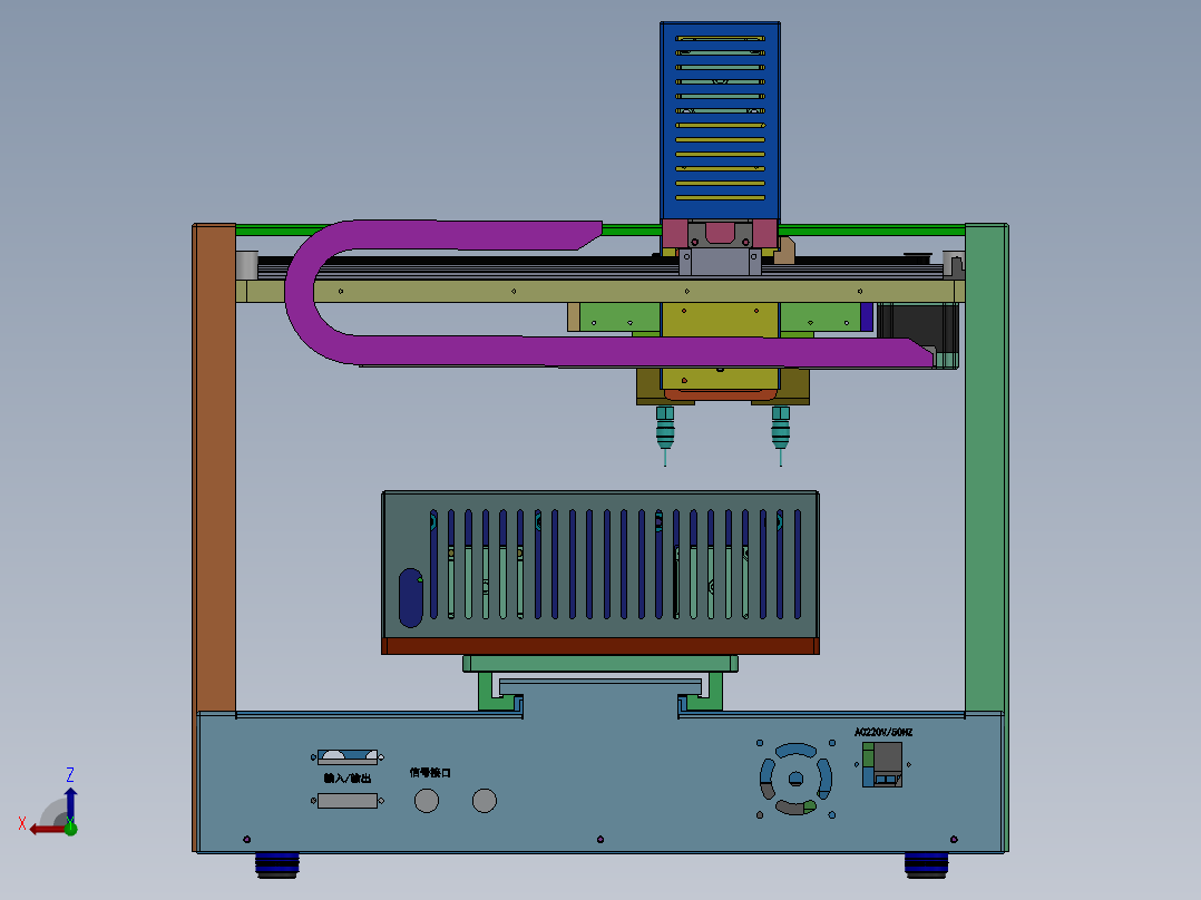 MY 400 双头点胶设备后视图