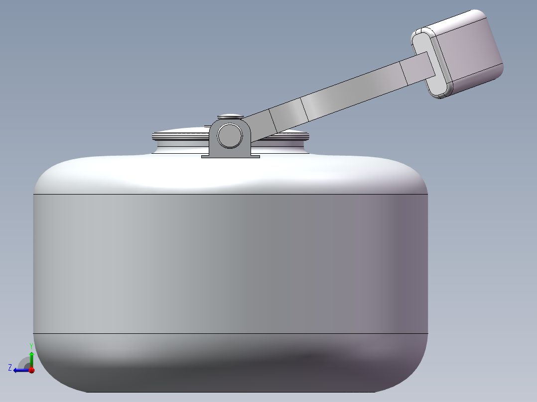 水壶装配模型右视图