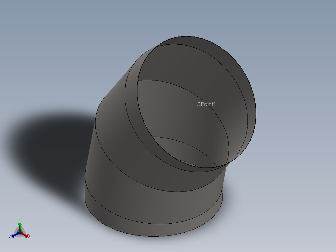 hvac round duct 45deg elbow