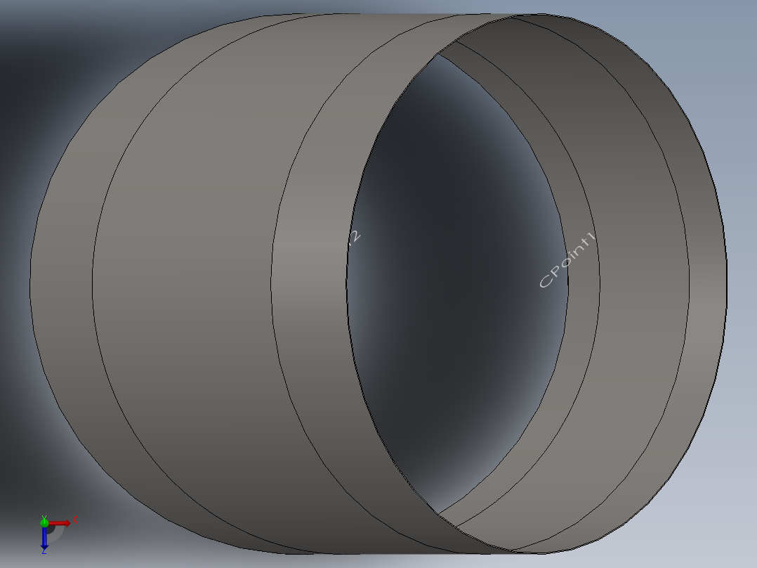 hvac round duct 45deg elbow俯视图