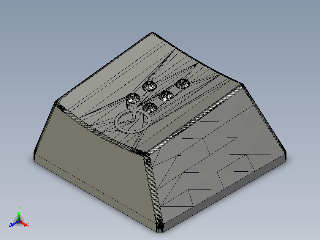 盲文键帽正等轴测图