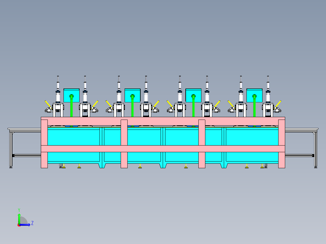 开关电源适配器电路自动点焊生产线sw17可编辑左视图