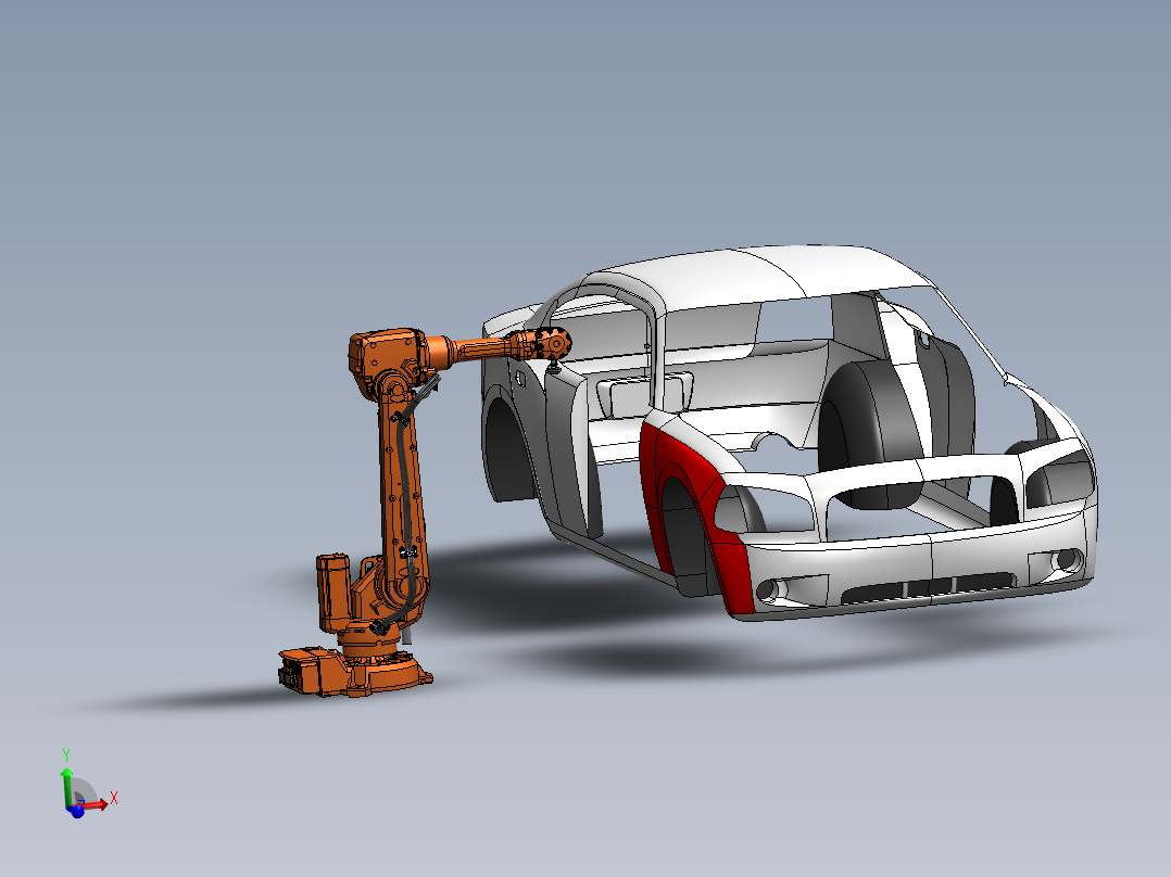 ABB IRB robot arm主视图