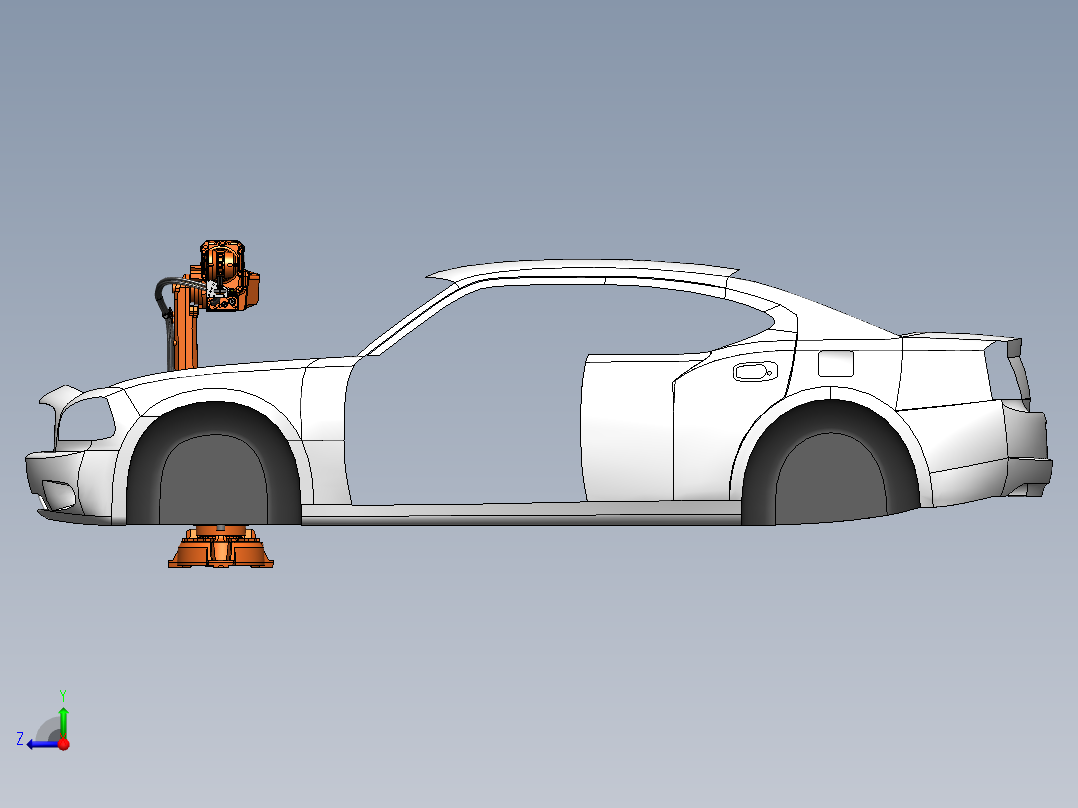 ABB IRB robot arm右视图