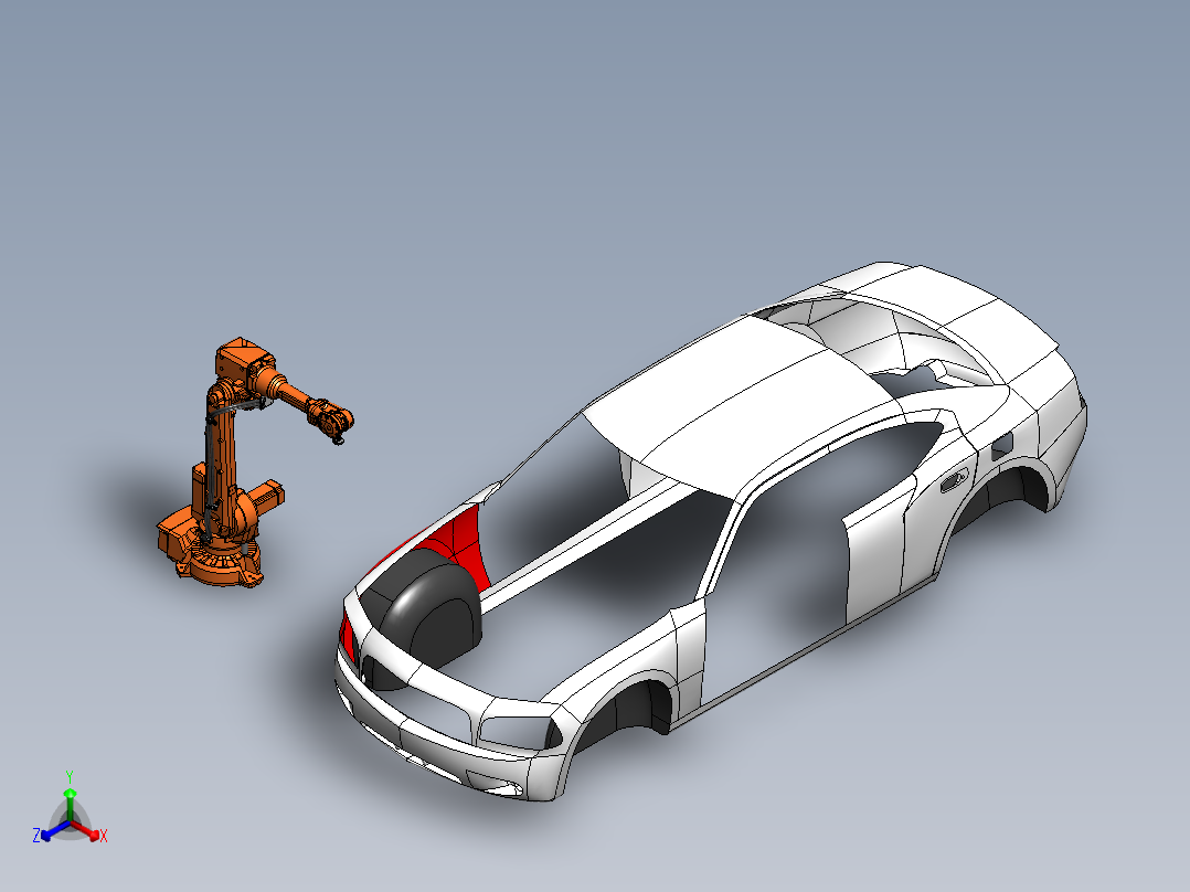 ABB IRB robot arm正等轴测图