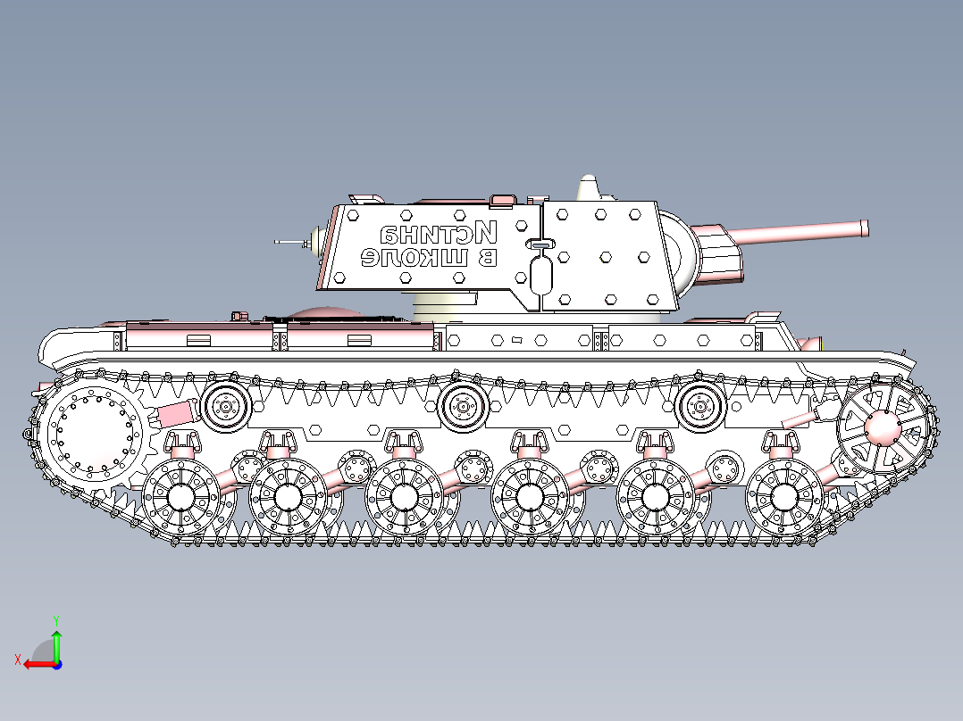 KV-1重型坦克（附加装甲型）后视图
