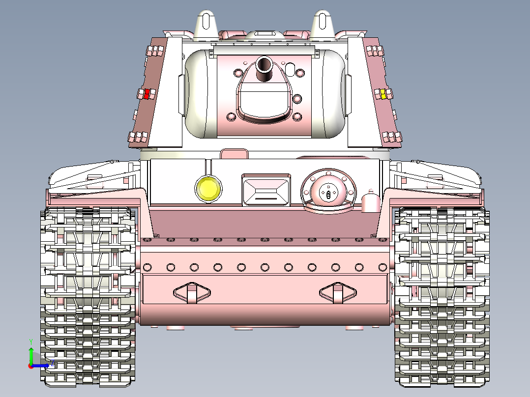 KV-1重型坦克（附加装甲型）左视图