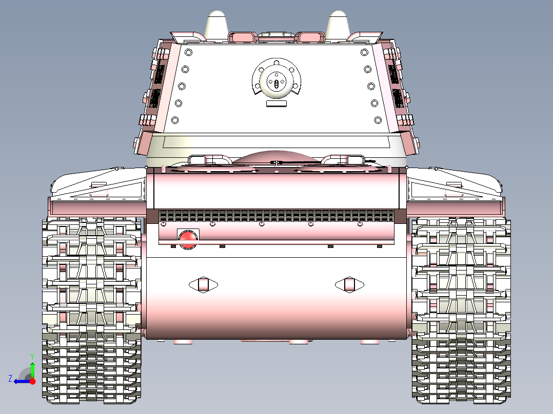 KV-1重型坦克（附加装甲型）右视图