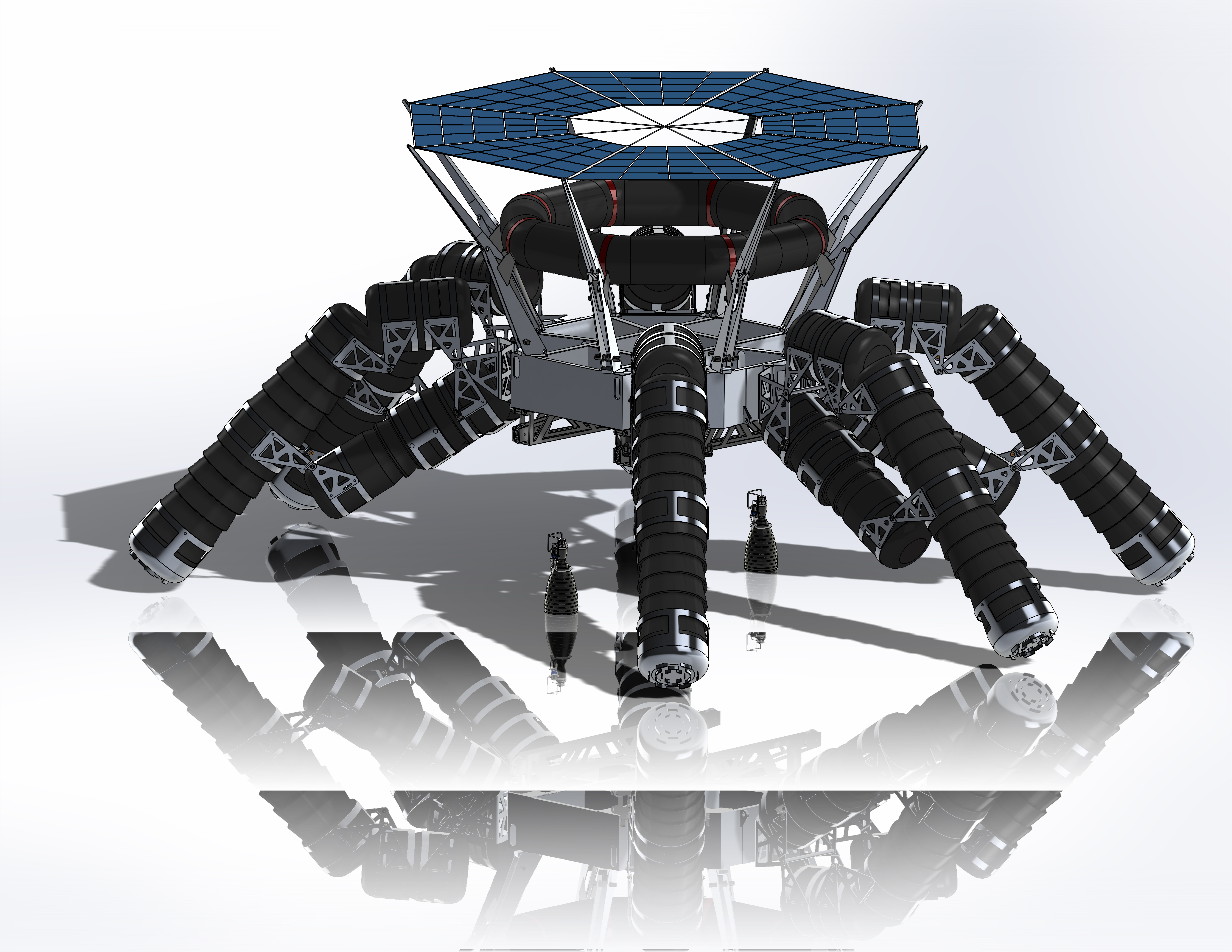 lunar八爪月球登陆器创新设计3D数模图纸 STEP格式