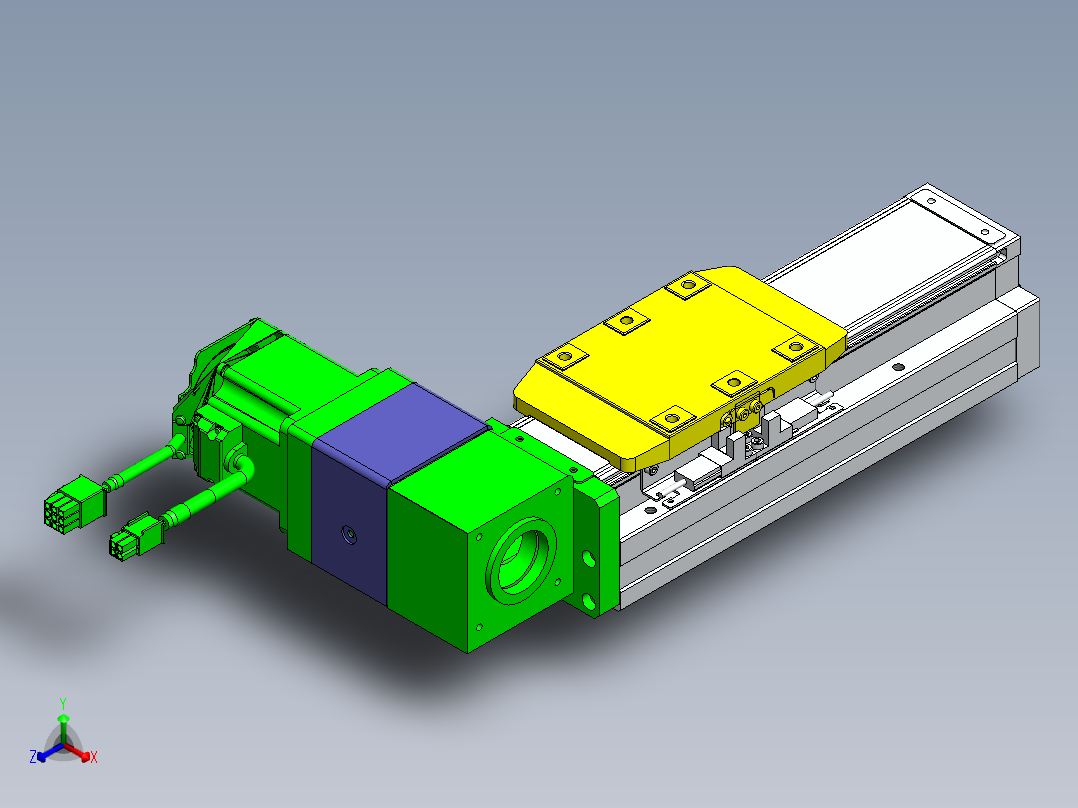 GTA内嵌同步带全封闭GTA8-BR-400W正等轴测图