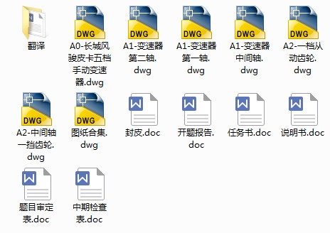 QC356-长城风骏皮卡轻型货车变速器设计三轴式手动五档[全套CAD和文档]