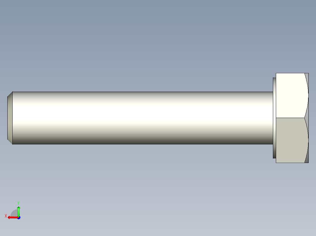 螺栓德国工业标准933 - M6，M8，M10，M12，M14，M16后视图