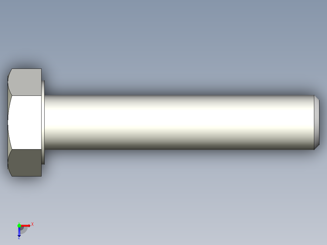 螺栓德国工业标准933 - M6，M8，M10，M12，M14，M16俯视图