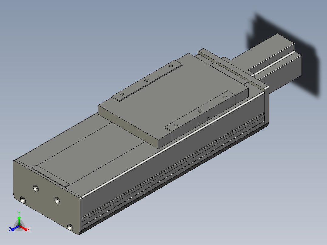 直线模组LHC17-S150-M设计图纸正等轴测图