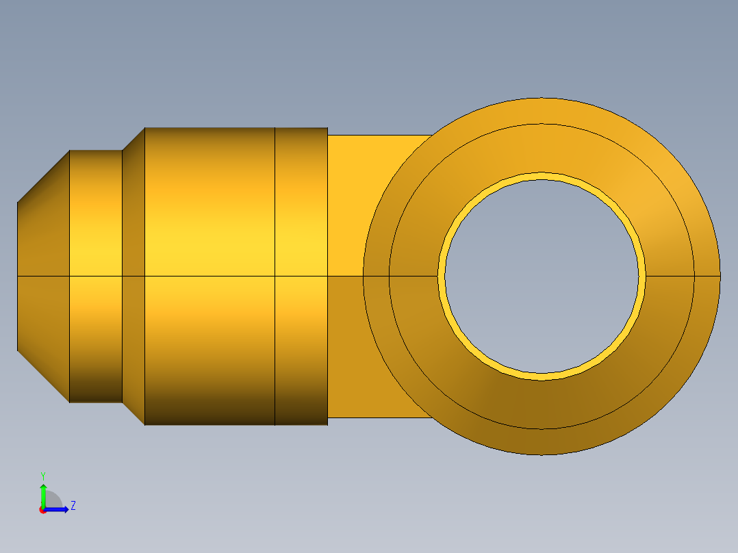 扩口式工业通用硬管接头Union Tee combination sizes 144F-8-8-6左视图