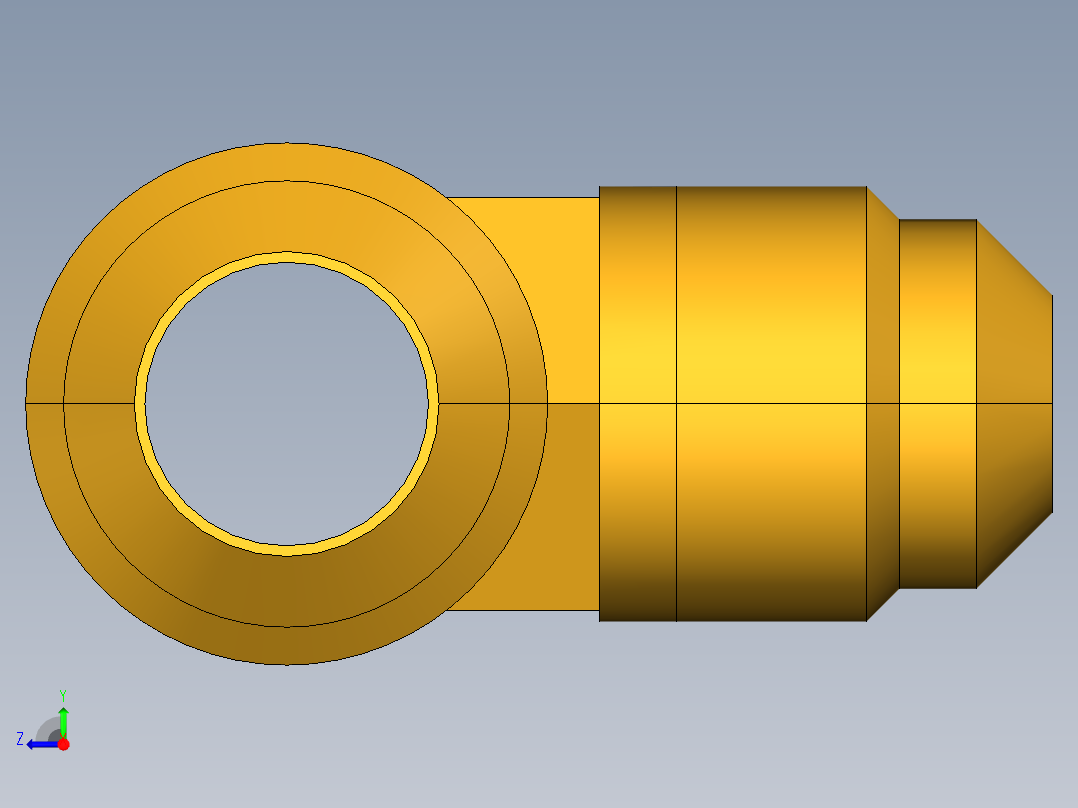 扩口式工业通用硬管接头Union Tee combination sizes 144F-8-8-6右视图