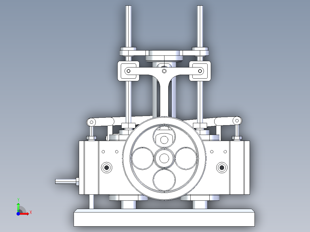 伯奈的发动机前视图
